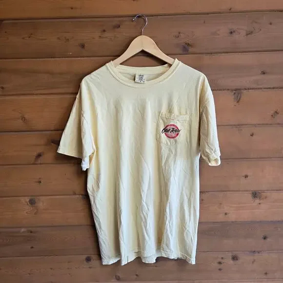 Old Row Bar Tshirt Frat Yellow Comfort Colors Shirt Large Unisex College Party - Picture 3 of 5